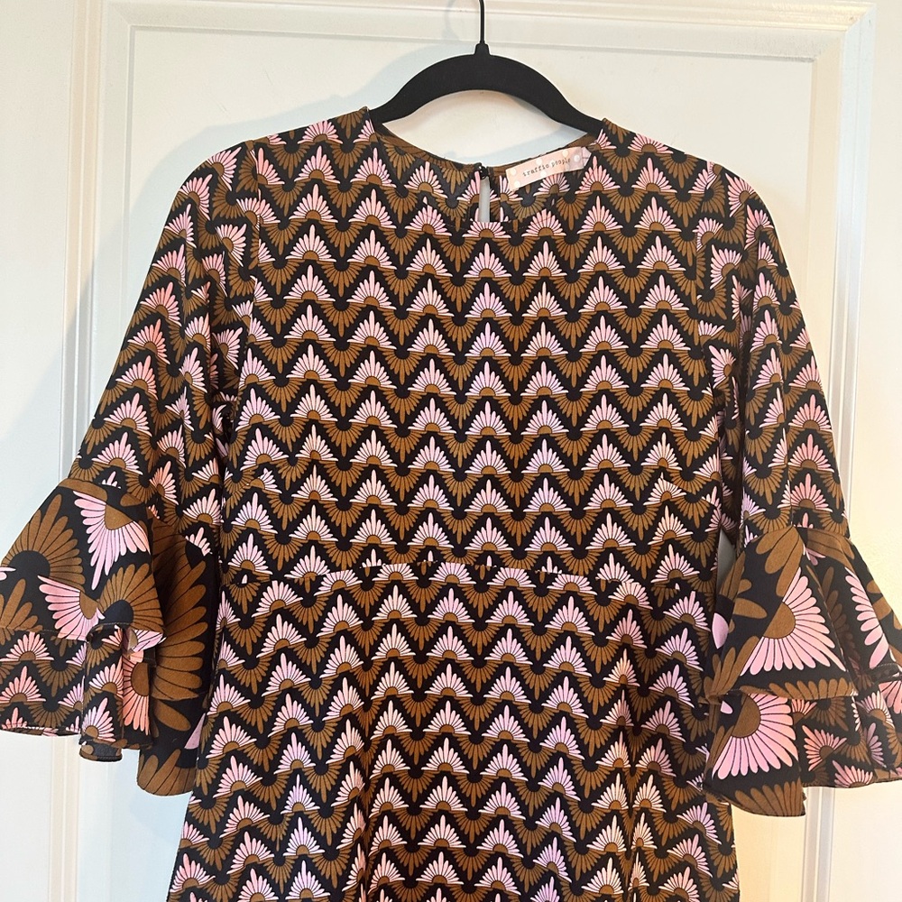 Traffic People Pink and Brown Patterned Maxi Dress - Picture 5 of 9